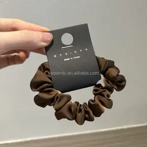 Thời Trang Màu Rắn Nhỏ Satin Đàn Hồi Tóc Scrunchies Tóc Đuôi Ngựa Quan Hệ Cho Phụ Nữ Cô Gái Tóc Phụ Kiện