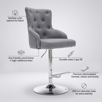 Tabourets de bar pivotants blancs de luxe, directement de l'usine, en cuir PU contemporain, base métallique, chaises hautes personnalisables OEM/ODM pour cuisine et maison
