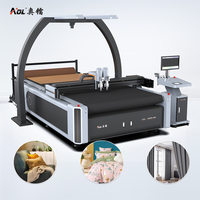 Máquina de Corte de Tela Textil con Cuchilla Oscilante CNC AOL Digital de Alta Velocidad, Resistente al Agua, con Cámara CCD