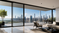 Porte coulissante de patio en aluminium à rupture de pont thermique, standard commercial australien moderne, conforme aux normes AS2047/AS2208/AS4666/AS1288/AGWA