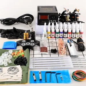 Tattoo Kit Tattoo Máy Gun Với Mực Điện Cung Cấp Tattoo Grips Body Art Công Cụ Bộ Hoàn Chỉnh