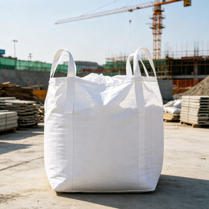 Sac Jumbo PP de 1 tonne à fond plat ouvert pour mortier et <span class=keywords><strong>béton</strong></span> sec 1000 kg FIBC <span class=keywords><strong>Big</strong></span> <span class=keywords><strong>Bag</strong></span> - Product Image 1