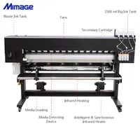 Profissional Mimage plotter de Grande formato impressora de 1.6m/1.8m/2.5m Xp600/DX5/4720/i3200 flex banner/preço da máquina de impressão da lona