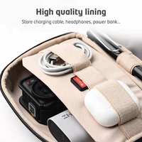 Sac de rangement de voyage en gros pour câbles, étui organisateur électronique personnalisé avec logo pour chargeur, batterie externe, souris et accessoires