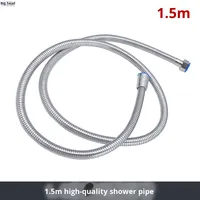 Tuyau de douche moderne en acier inoxydable de 1,5 m à double boucle avec pommeau de douche pour hôtels et salles de bain