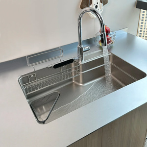 Hiện đại 304 thép không gỉ 304 Countertop cho nhà bếp tích hợp liền mạch Hàn chìm chống xước Tủ đảo <span class=keywords><strong>MDF</strong></span> - Product Image 2