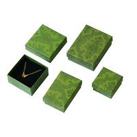 Boîte à bijoux rétro en émail vert pour bagues, mini coffret cadeau pour bijoux, emballage cadeau pour colliers et pendentifs de marque boutique