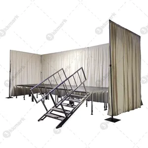 Piattaforma di alluminio della fase di alluminio dell'assemblea modulare quadrata intelligente leggera di altezza regolabile con il panno della decorazione