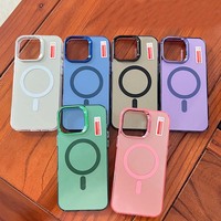 Coque de téléphone antichoc magnétique à chargement sans fil IMD plaquée pour iPhone 17 16 15 14 13 12 Pro Max, emballage de vente au détail