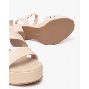 Sandalo con Tacco da Donna Nero Giardini E410400D Beige con Plateau e Cinturino alla Caviglia - Product Image 5