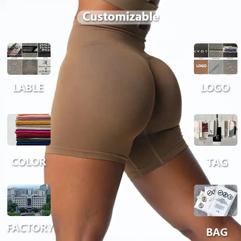 Custom Out Naadloze Vrouwen Workout Sport Fitness Yoga Hardloop Gym Shorts Vrouwen Kleding Fabrikant