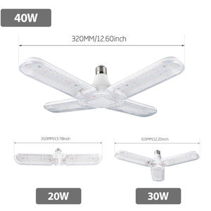 Plant Lamp Opvouwbare Full Spectrum Led Grow Gloeilamp Voor Kamerplanten Verstelbare Panelen Hydrocultuur Groeiende E27 20W 30W 40W Pc - Product Image 2