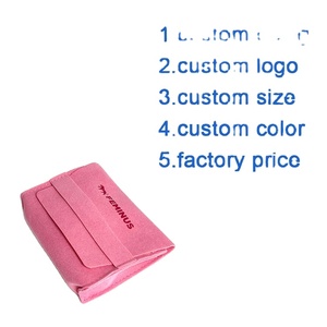 ซองใส่เครื่องประดับ/น้ำหอม ผ้ากำมะหยี่สีชมพู พิมพ์โลโก้ตามสั่ง แบบ 3 มิติ ดีไซน์ซองจดหมาย พร้อมสายคล้อง - Product Image 2