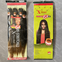 Nuevo Producto: Extensiones de Cabello Sintético Ombre Africano Yaki Preestirado de 500g 6X, Fácil de Trenzar, Resistente al Calor