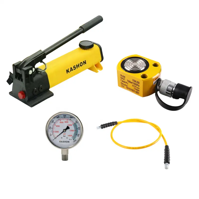 Enerpac 700Bar 100Ton high pressure double acting oil hydraulic hand pump manual piston operate with cylinder jack safety valve