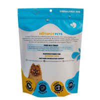 Sachet refermable personnalisé imprimé pour aliments et friandises pour chiens, emballage en plastique de qualité alimentaire avec fermeture éclair et trou de suspension