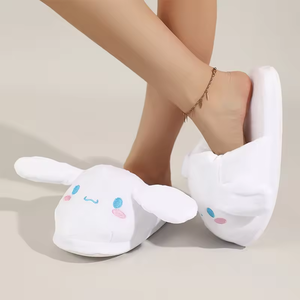 Pantoufles en coton à motif de <span class=keywords><strong>chien</strong></span> de dessin animé mignon <span class=keywords><strong>pour</strong></span> femmes, semelle antidérapante, chaussures confortables <span class=keywords><strong>pour</strong></span> la maison, chaudes <span class=keywords><strong>pour</strong></span> l'hiver - Product Image 4