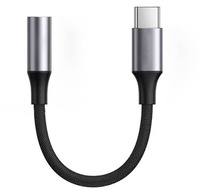 Câble audio de veste FISHNET BRAID de prise femelle de 3.5mm avec connecteur de type C pour ordinateur d'appareil photo iPhone