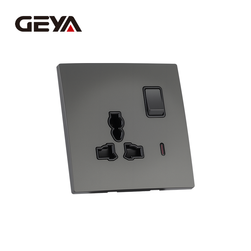 GEYA Custom Logo High Quality PC Material <strong>Multi</strong>-functional UK Standard 250V 13A Wall <strong>Socket</strong> <strong>3</strong> <strong>Pin</strong> <strong>Universal</strong> Industrial Hospital