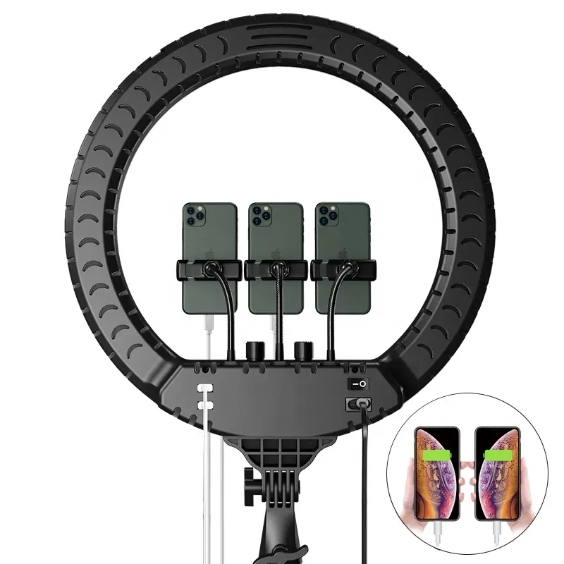 Wholesale Custom 45センチメートル18インチKnobs Adjustable Photo Light For YouTube Makeup Studio Live Broadcast LED Selfie Ring Light