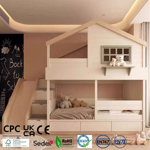Cama Suspensa Extensível Moderna para Crianças para Apartamento ou Porão com Armários e Escorregador para Sala de Estar - Product Image 1