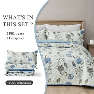 Juego de Edredón de Invierno de 3 Piezas, Tamaño Queen y King, Cubrecamas Estampados con Relleno de Poliéster - Product Image 2