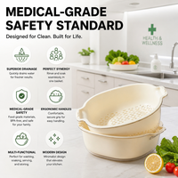 Pithy Fruit Groentewasmand Dubbellaags ontwerp Bpa-vrij materiaal Keukengereedschap