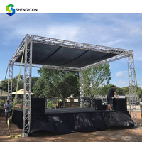 Structure d'éclairage en aluminium, support incurvé, alliage 6061-T6, système de podium de toit, plateforme de scène, événement, concert