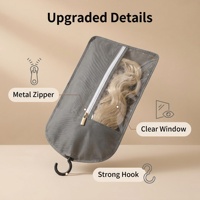 Sac de rangement pour perruques avec logo personnalisé et cintre |   Étui suspendu pour extensions de cheveux non tissées |   Sac de protection transparent anti-poussière avec fermeture éclair