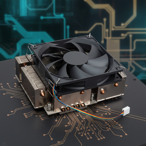 Refroidisseur d'air pour processeur OEM personnalisé à flux supérieur avec caloducs en cuivre et ventilateur PWM |   Conception basée sur des dessins - Product Image 6