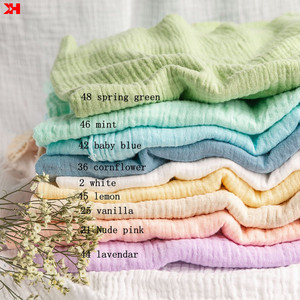 Faible quantité minimale de commande personnalisation 100% Mousseline de coton <span class=keywords><strong>Double</strong></span> <span class=keywords><strong>Gaze</strong></span> De Coton <span class=keywords><strong>Double</strong></span> Crêpe Tissu - Product Image 1