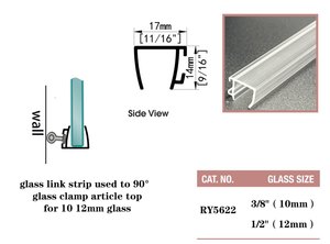 Striscia di tenuta per porta doccia in plastica trasparente con bordo impermeabile professionale in plastica PVC - Product Image 2
