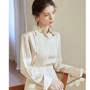 Blusa informal holgada de seda para mujer, blusa tradicional china - Product Image 3