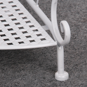 Scaffale Angolare Multifunzione in Metallo a 4 Ripiani Bianco per Soggiorno e Bagno - Product Image 6