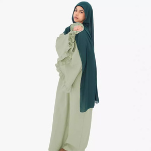 ชุดอาบายาสำหรับผู้หญิงมุสลิมซักได้ยาวถึงพื้นผ้าชีฟองสีทึบทันสมัยสำหรับงานประชุมชั้นเรียนงานอดิเรกมิตรภาพ<span class=keywords><strong>ชา</strong></span>สร้างสรรค์ - Product Image 2