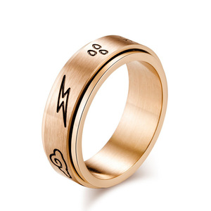 Stainless Steel Rotatable <b>Ring</b> With Weather Symbols Stress Relief Jewelry Unisex Fashion <b>Ring</b> - Product Image 5
