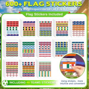 Póster Promocional de la Copa <span class=keywords><strong>Mundial</strong></span> de Fútbol 2026, Extra Grande, 43x32 Pulgadas, 2 Piezas, con 600 Pegatinas de Banderas, Tela Textil - Product Image 2