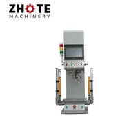 Prensa Hidráulica de Cuatro Columnas y Cuatro Vigas con Servo Electrónico de Precisión Tipo C ZHOTE, Modelo de Escritorio, Opciones de 200KG-500KG, Motor PLC