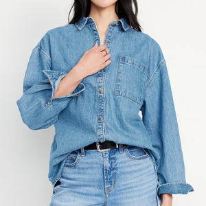 Camisa Vaquera Moderna para Mujer, Diseñada para un Uso Cómodo y Suave, con Ajuste Casual y Estilo Diario para Conjuntos Versátiles - Product Image 6