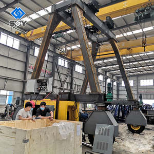 מנוף גשר נייד בעל קורות כפולות עם צמיגי גומי, דגם 15 טון, 16 טון, 20 טון, לתכנות ותפעול. - Product Image 3