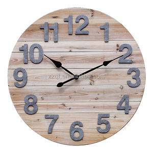 นาฬิกาแขวนผนังไม้ตกแต่งสไตล์บ้านไร่ขนาดใหญ่พิเศษ - Product Image 2