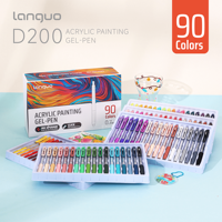 Marqueurs de peinture acrylique rétractables en bois, 90 couleurs, prêts à être expédiés, type poussoir, pour journalisation, qualité artiste, stylos de dessin, stock en gros