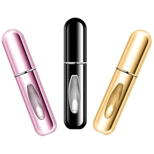 Botella de Perfume con Tapa Dorada, Cuerpo de Aluminio y Herramienta de Prensado, Diseño Metálico Elegante - Product Image 5