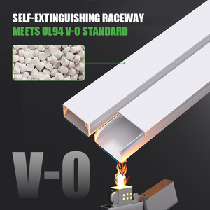 Trunking del cavo del PVC di alta qualità con il nastro adesivo progettato per installazione rapida e facile nei sistemi di cablaggio dell'ufficio e della casa - Product Image 3