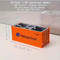Porte-stylo en plastique miniature en forme de conteneur maritime, modèle de conteneur maritime, cadeau d'affaires logistique chinois, papeterie de bureau, souvenir de luxe