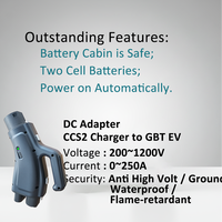 Adaptateur CCS2 vers GBT DC, chargeur UE pour véhicules électriques chinois, CE 250A, adaptateur CCS2 vers GBT, chargeur CCS