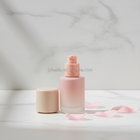 Prix Usine Bouteille Pompe Rose pour Crème et Lotion Pompe 18mm Flacon en Verre Givré 30 ml