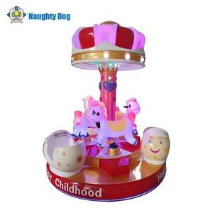 Penjualan mesin permainan <span class=keywords><strong>Carousel</strong></span> dalam ruangan Mini langsung dari pabrik kapasitas 6 orang untuk mesin taman hiburan logam anak-anak - Product Image 2
