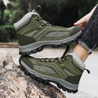 Fabricant chinois ODM OEM, chaussures de randonnée décontractées à tige haute en mesh, semelle TPR, bottes de randonnée pour hommes