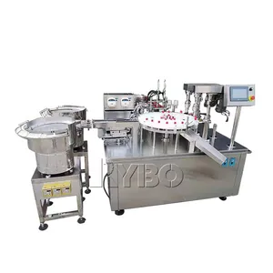 Automatic high efficiency mini vial liquid filling and capping sealing machine
